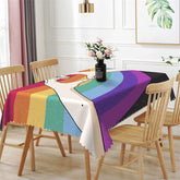 Lofaris Pride Finger Heart Rainbow LGBT Party Tablecloth